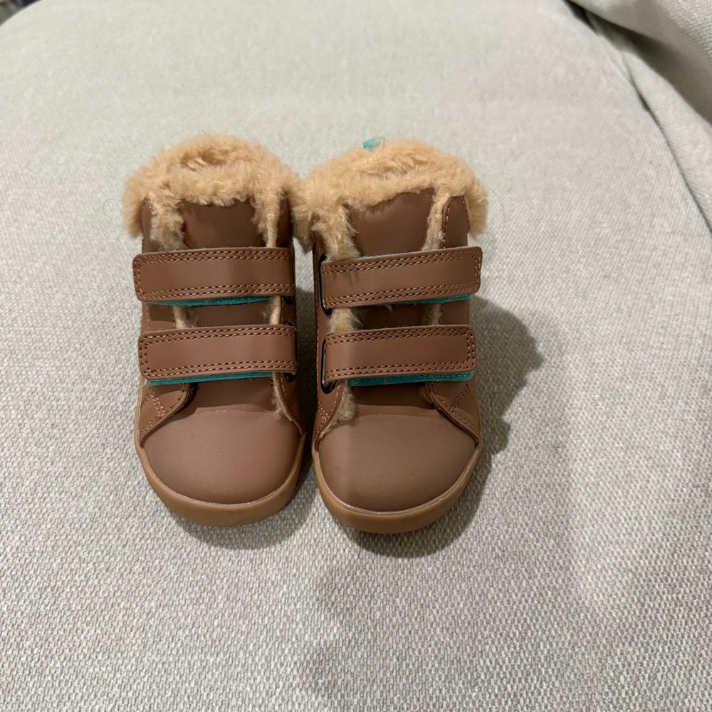 Ten little High top Furry Brown Boots